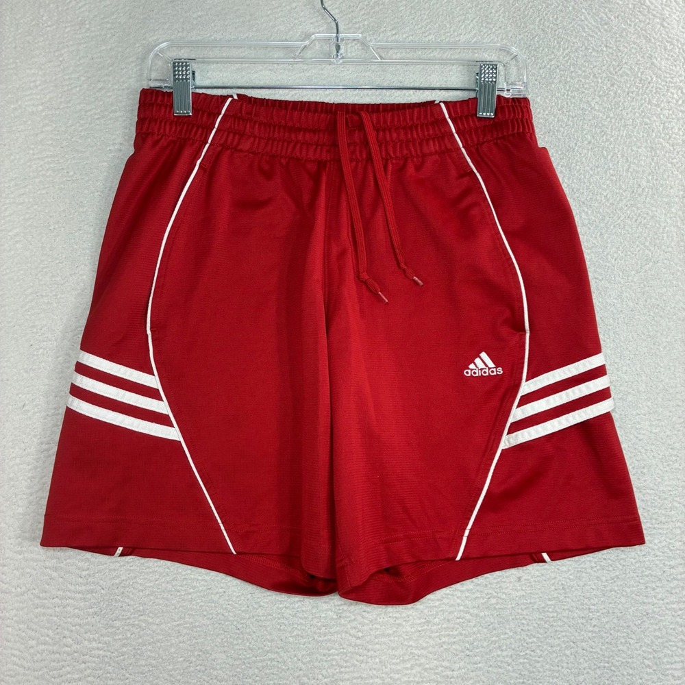 Vintage Adidas Shorts Men S Red White Running Soccer Gym Stretch Y2K 90s